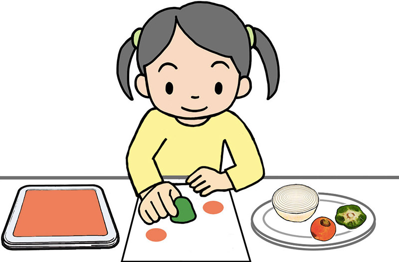 野菜スタンプアート 工作 夏休み 自由研究プロジェクト 学研キッズネット