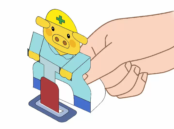 ぶたさんの持ち方