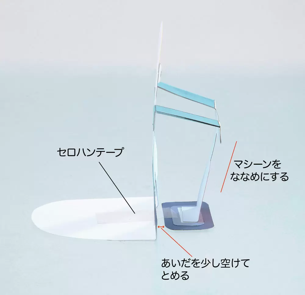 セロハンテープをとめる場所