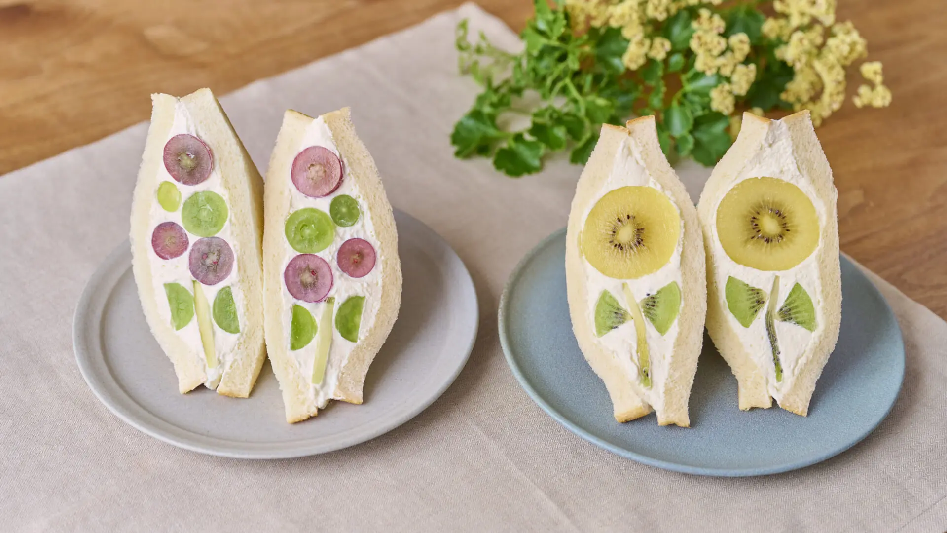 果物や野菜の切り口で大変身！見た目もおいしい「お花のサンドイッチ