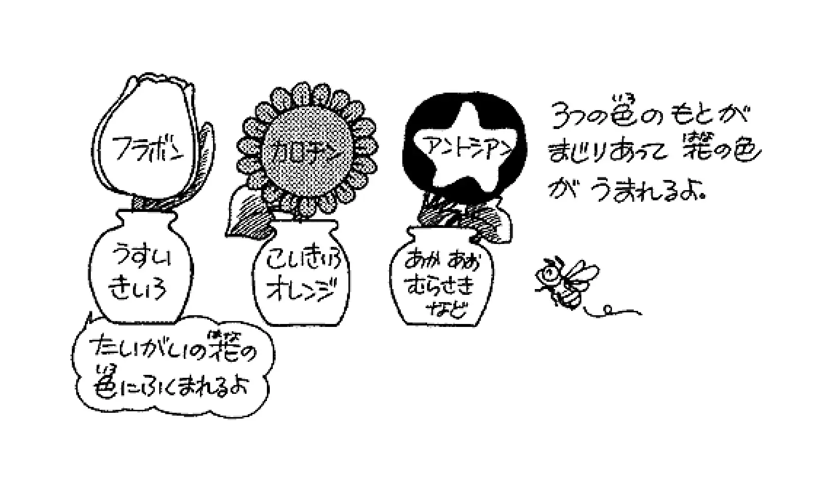 花にはどうしていろいろな色がついているの
