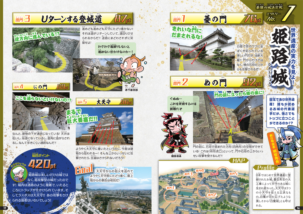 「最強！日本の城」最強の城決定戦の１ページ