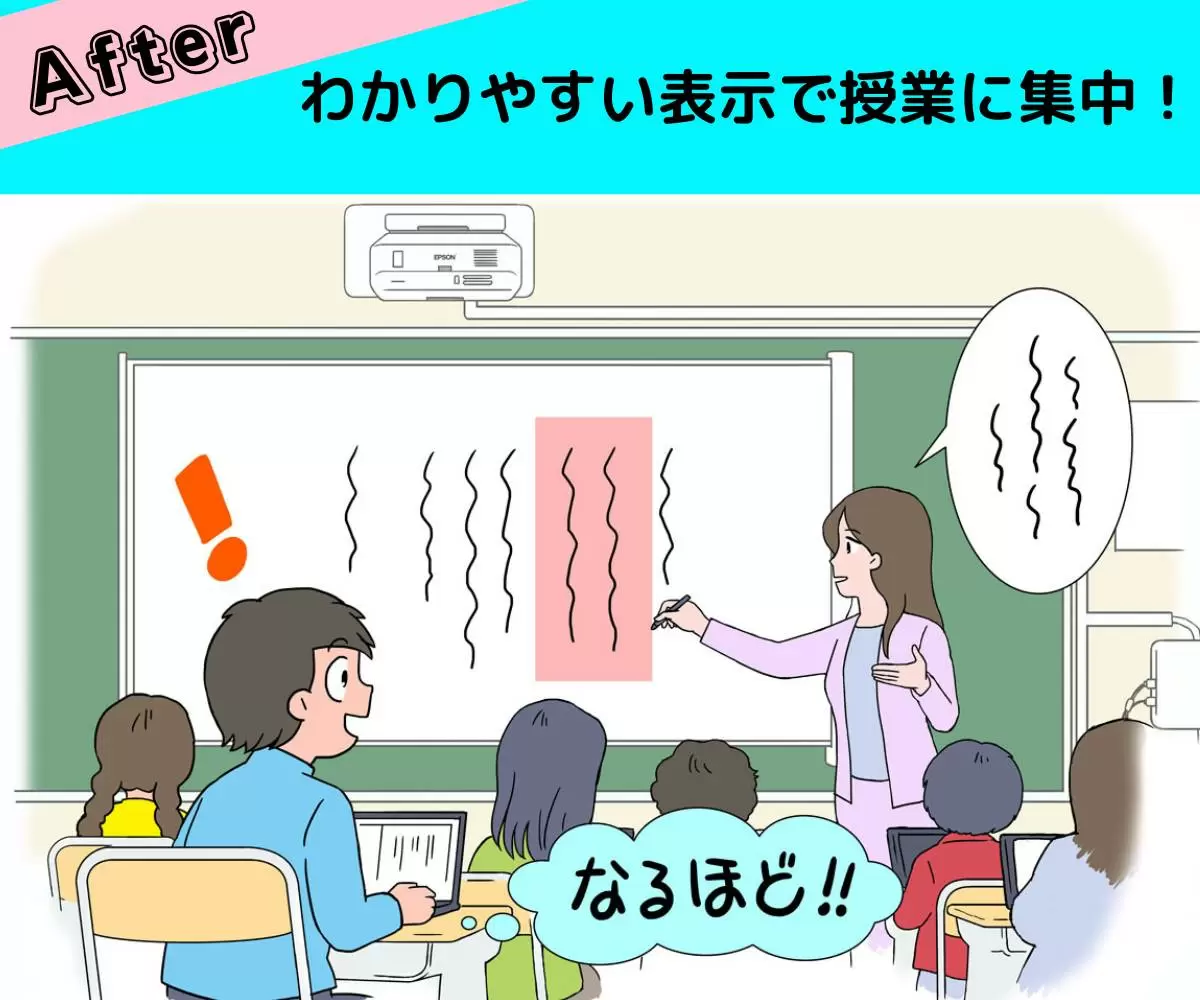 After:わかりやすい表示で授業に集中!