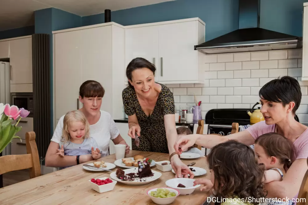 イギリス人の親子の食事風景