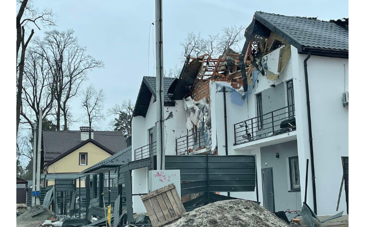 破壊されたウクライナの住宅の様子