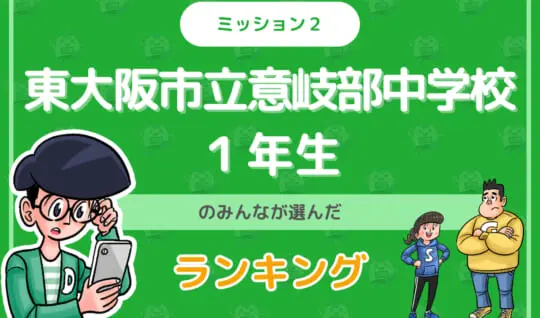 東大阪市立意岐部中学校１年生のみんなが投稿してくれた「ランキング」を紹介！