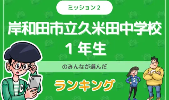 岸和田市立久米田中学校１年生のみんなが投稿してくれた「ランキング」を紹介！