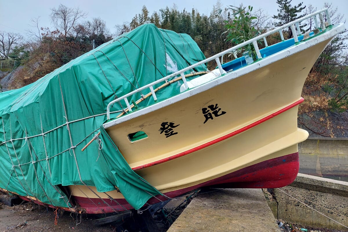 巌門クルーズ　能登半島震災被害の様子