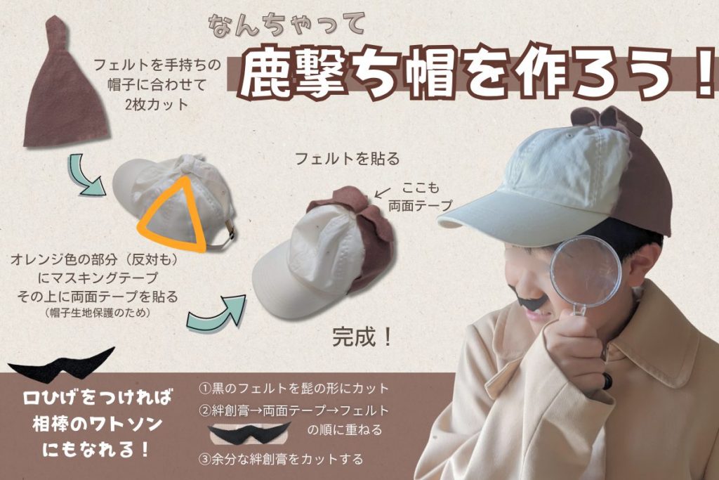 鹿撃ち帽の作り方