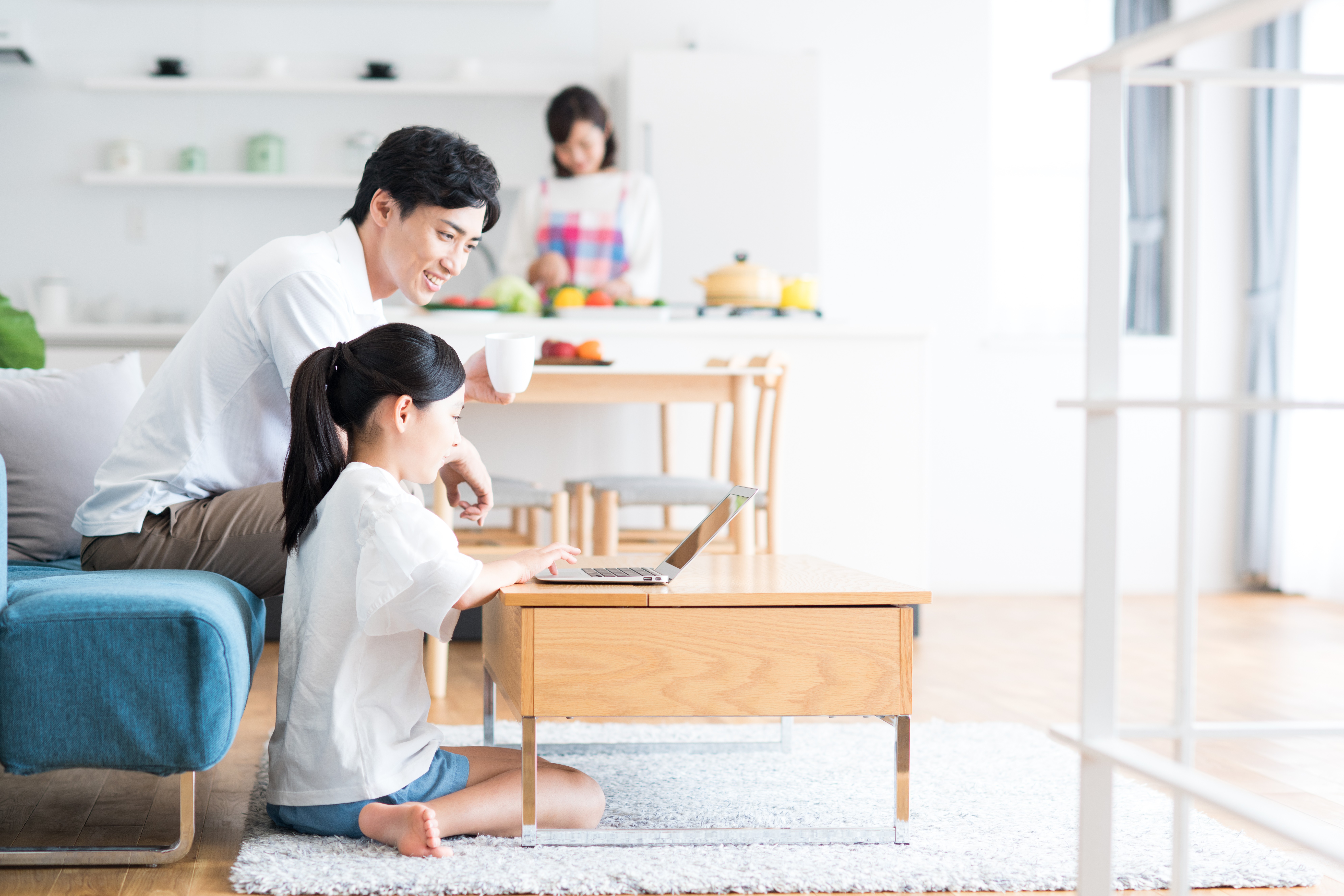 親子で対話する様子