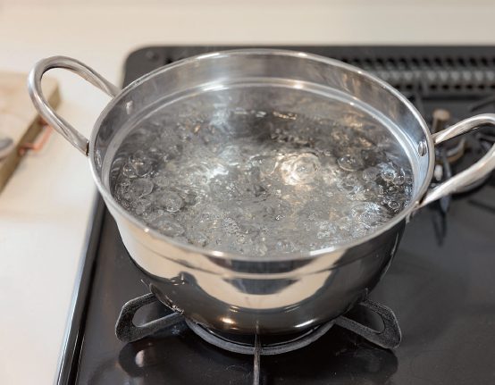 沸騰したお湯