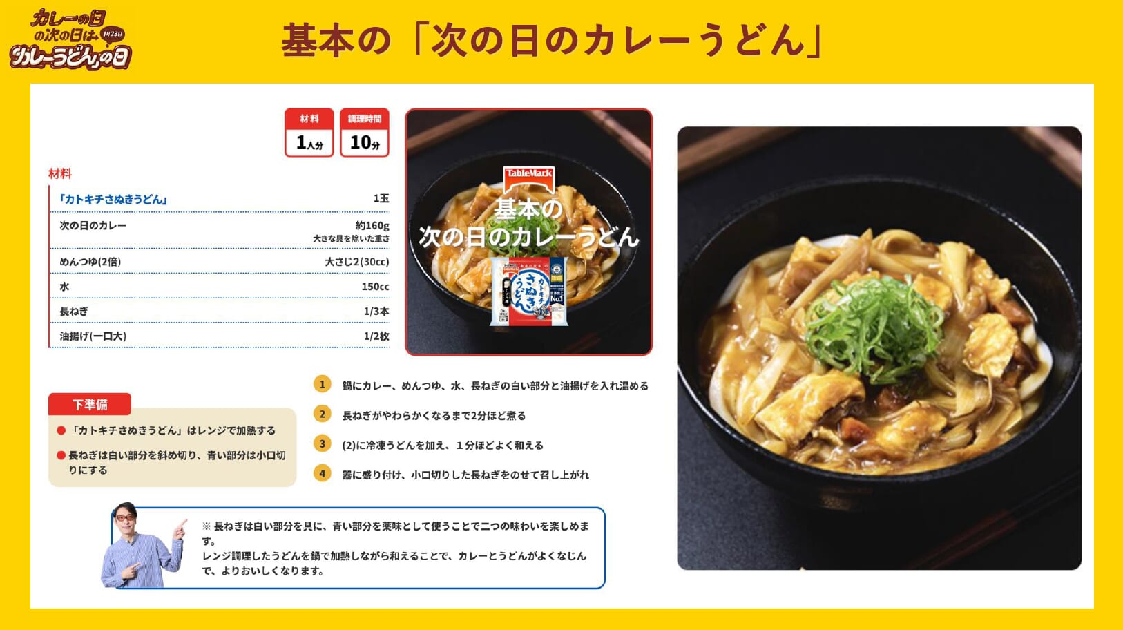 基本の「次の日のカレーうどん」レシピ