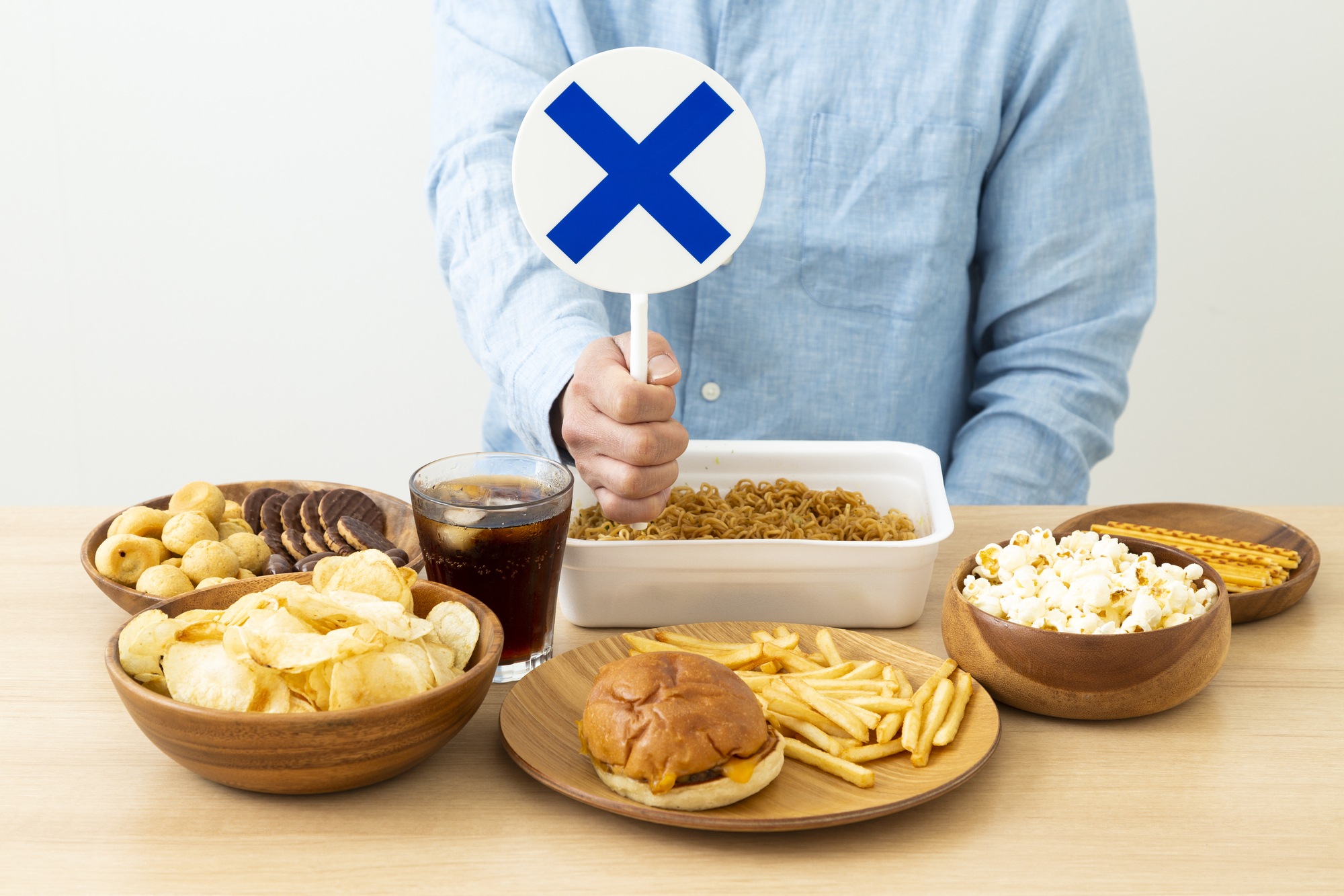 ジャンクフードやお菓子はNG