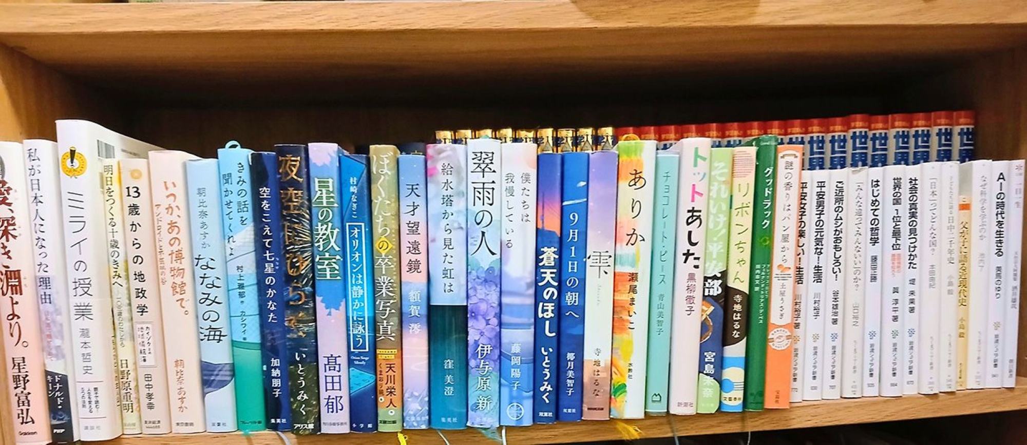 中学受験を意識した本棚(Yさん提供)