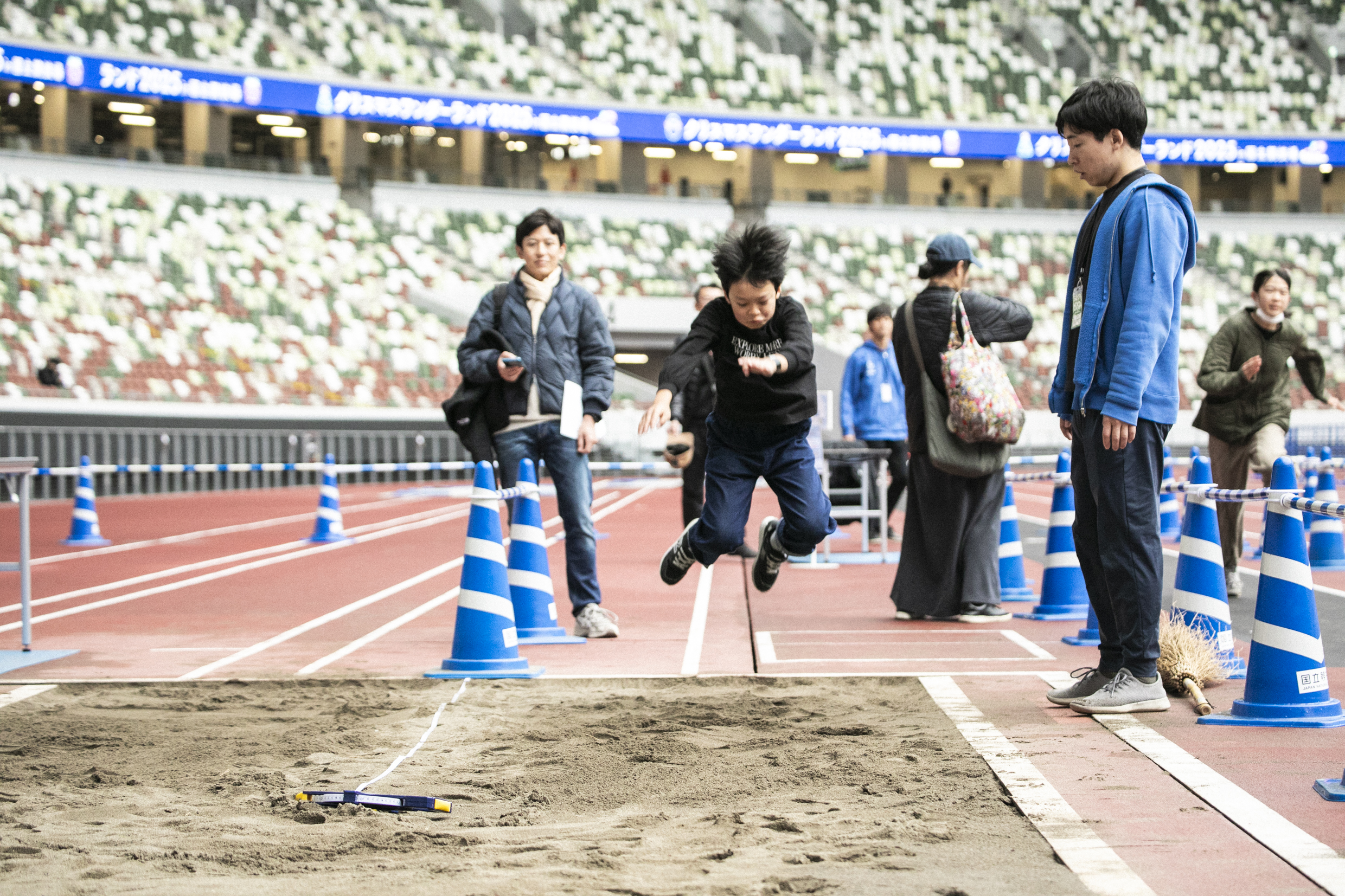体力テスト測定体験の様子