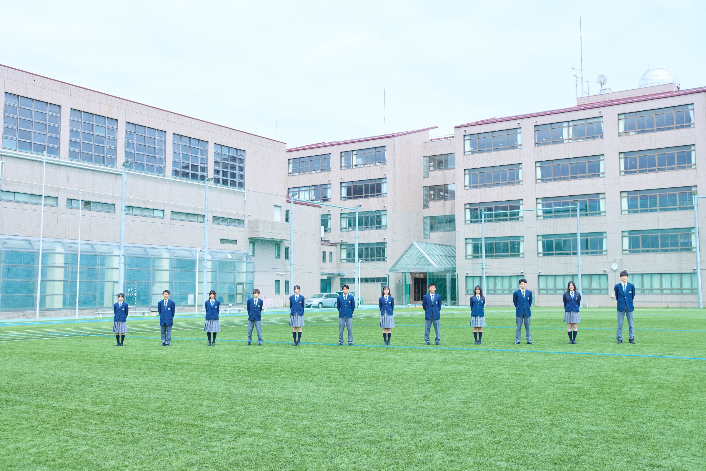 多摩大学附属聖ヶ丘中学高等学校(東京都多摩市)の校舎