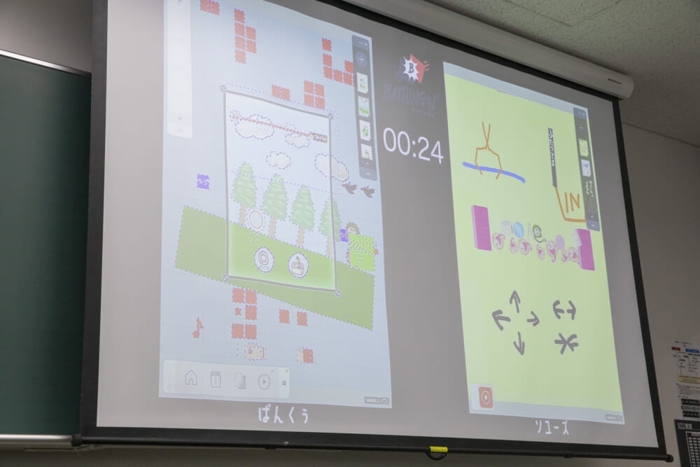 残り時間24秒の両者ゲーム画面の様子。