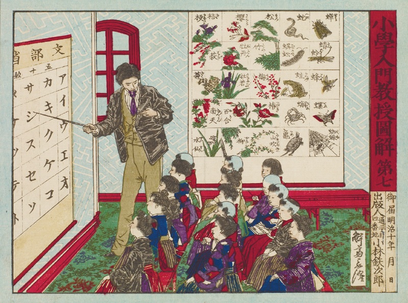 明治時代の小学校の授業の様子